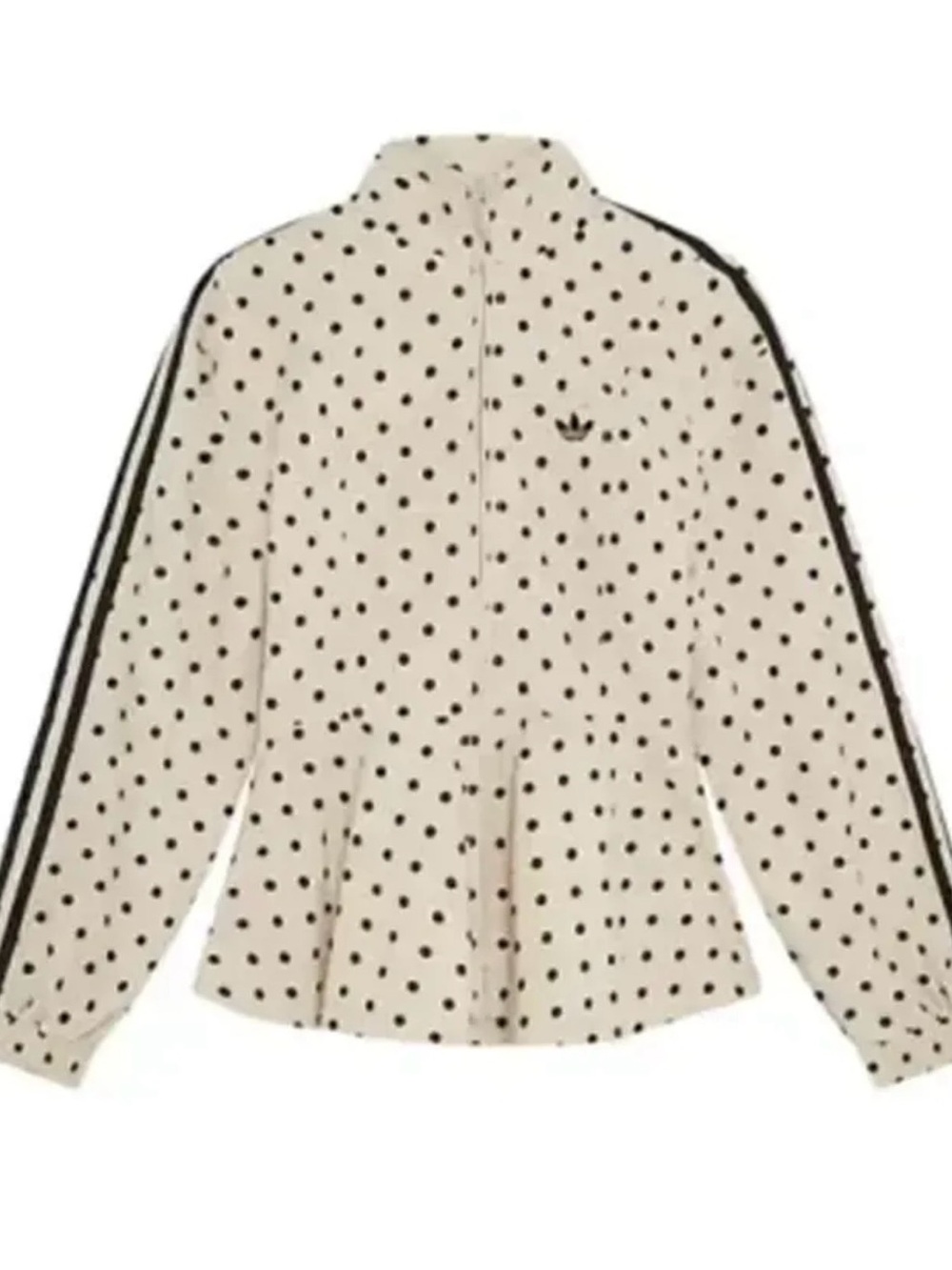 NWT adidas Originals x ASOS Polka dot peplum track jacket size LARGE color Stone - Picture 3 of 6